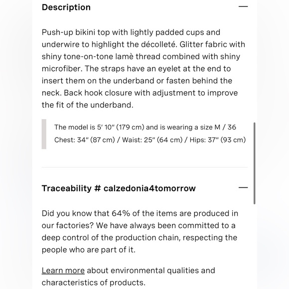 NWT Calzedonia purple fairy violet sparkly medium bikini top - Picture 10 of 15